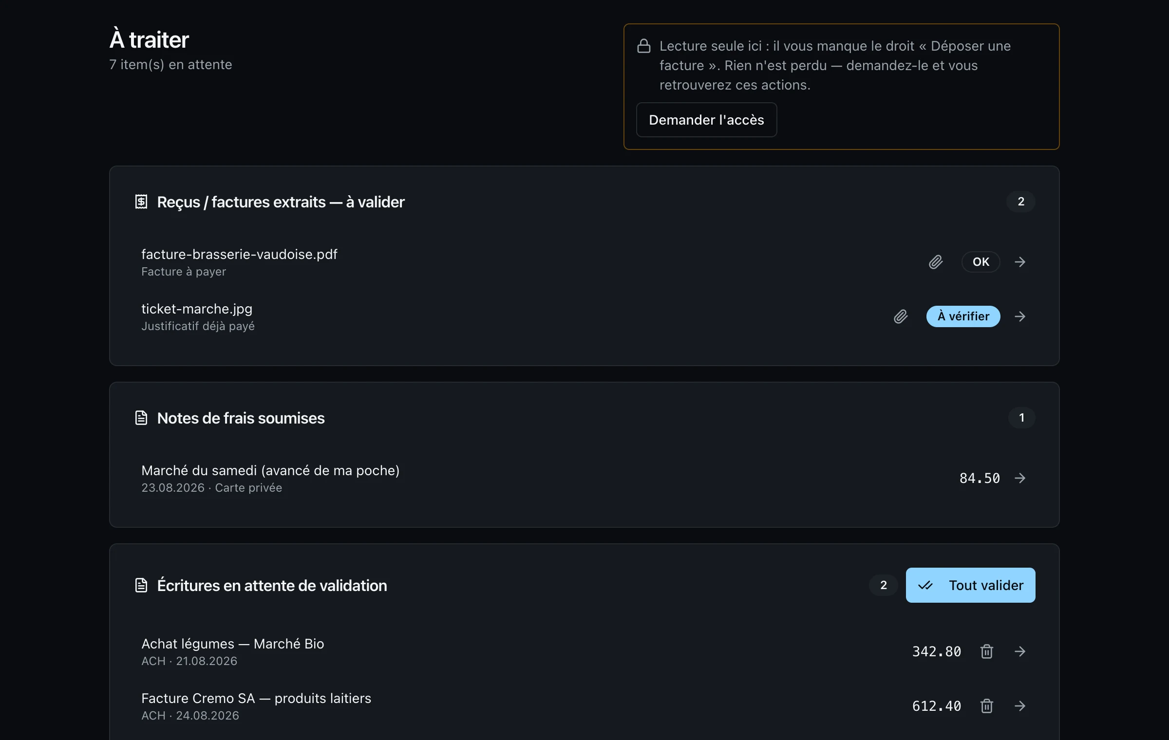 Ouvrir une proposition