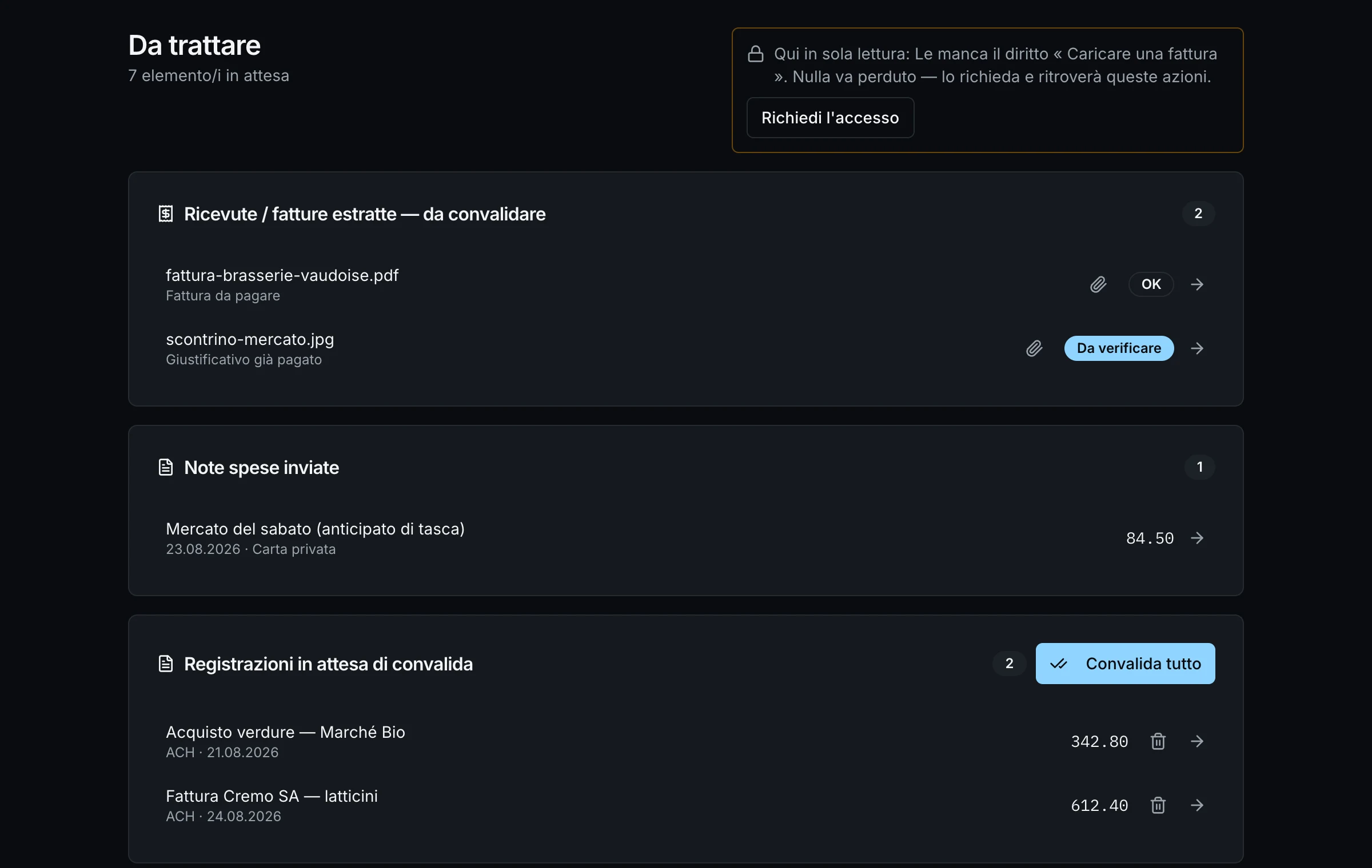 Aprire una proposta